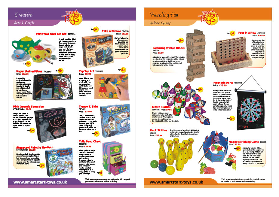 catalogue design for uk toys company from India KID graphic desi