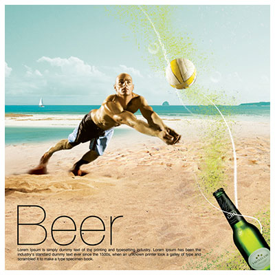 Brochure design with beach theme - high quality brochure design