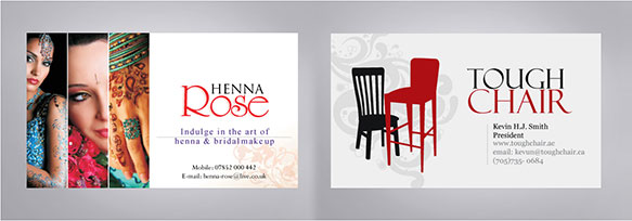 Business card designs at KID India