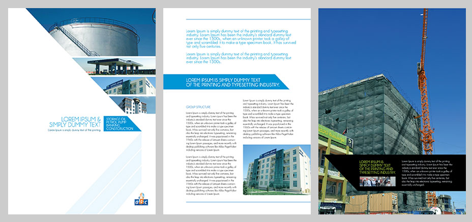 Design option for brochure for Dubai company